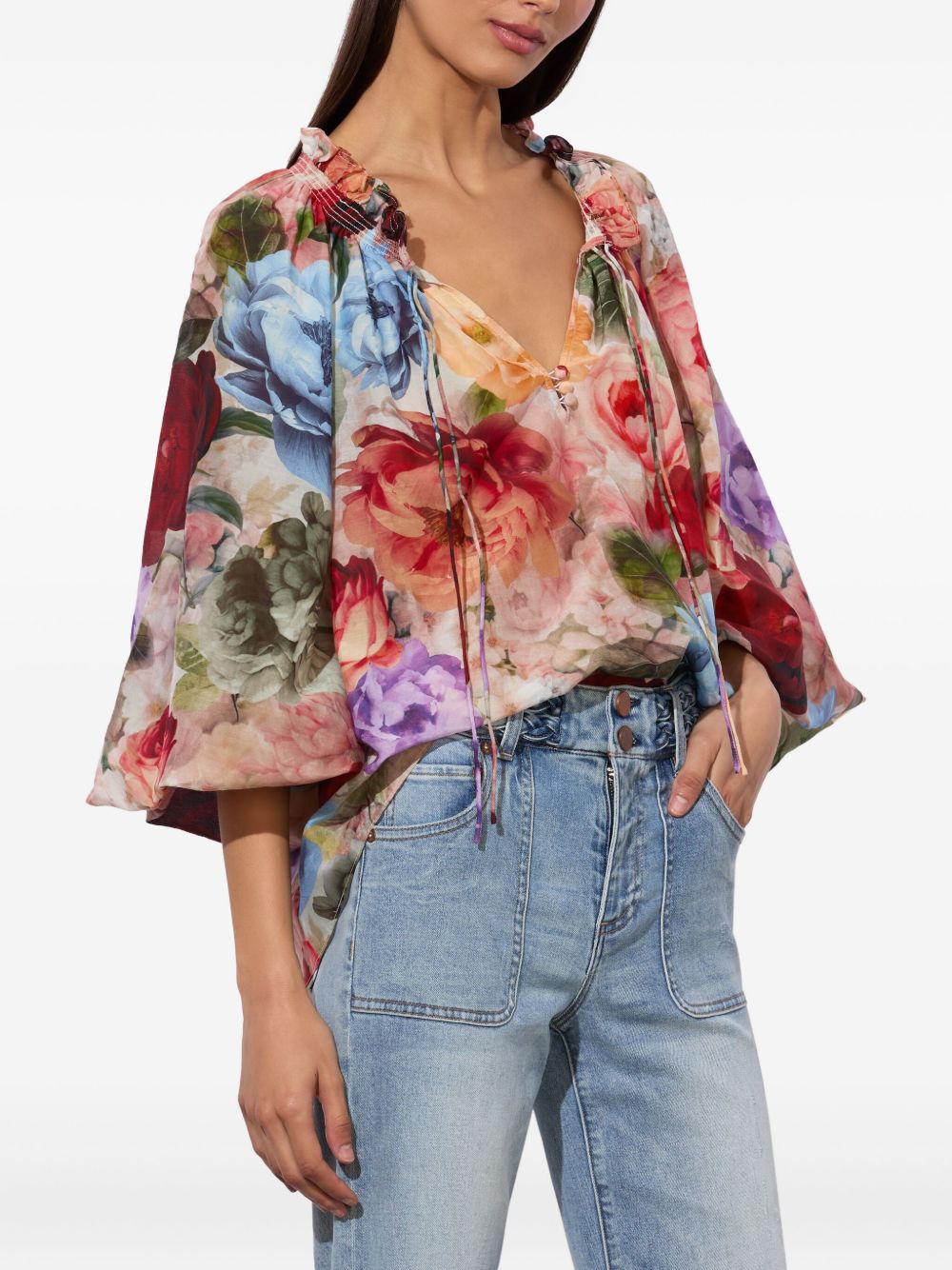 ALICE + OLIVIA Norah Cotton Blouse