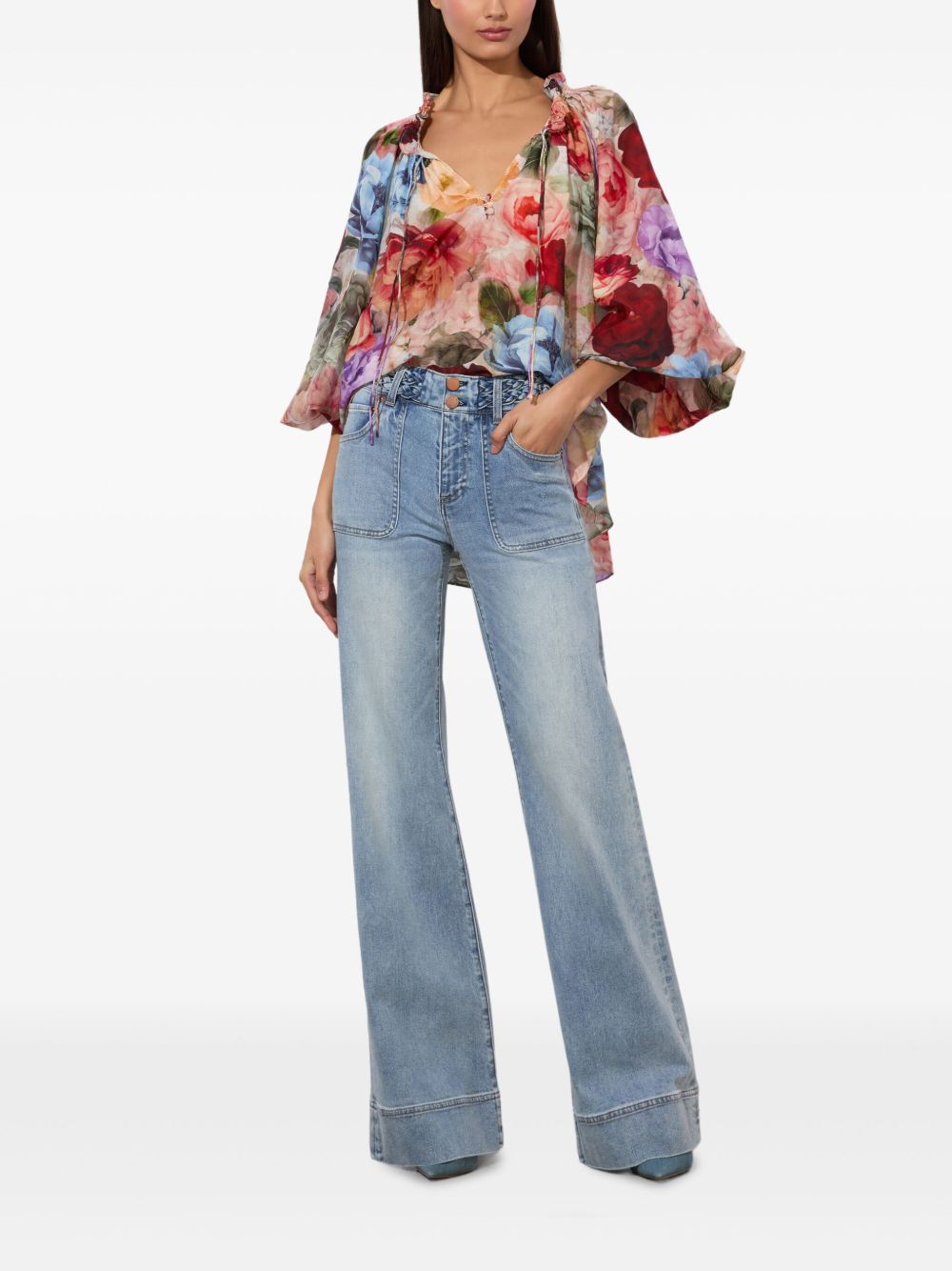 ALICE + OLIVIA Norah Cotton Blouse