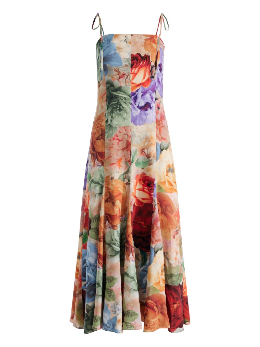 ALICE + OLIVIA Jeannette Midi Dress with Floral Print
