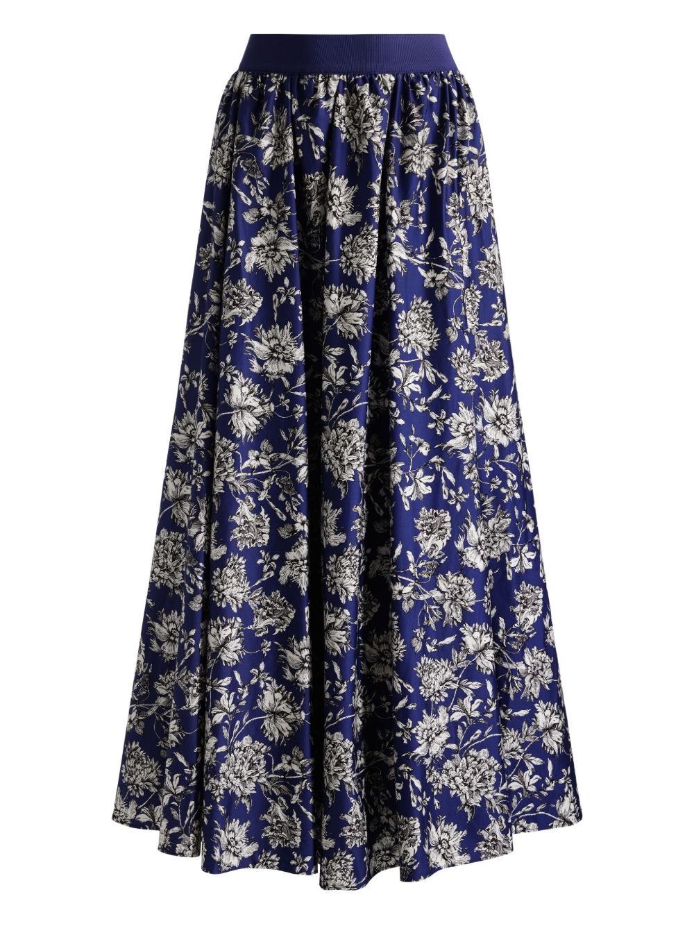 ALICE + OLIVIA Floral Print Cotton Maxi Skirt