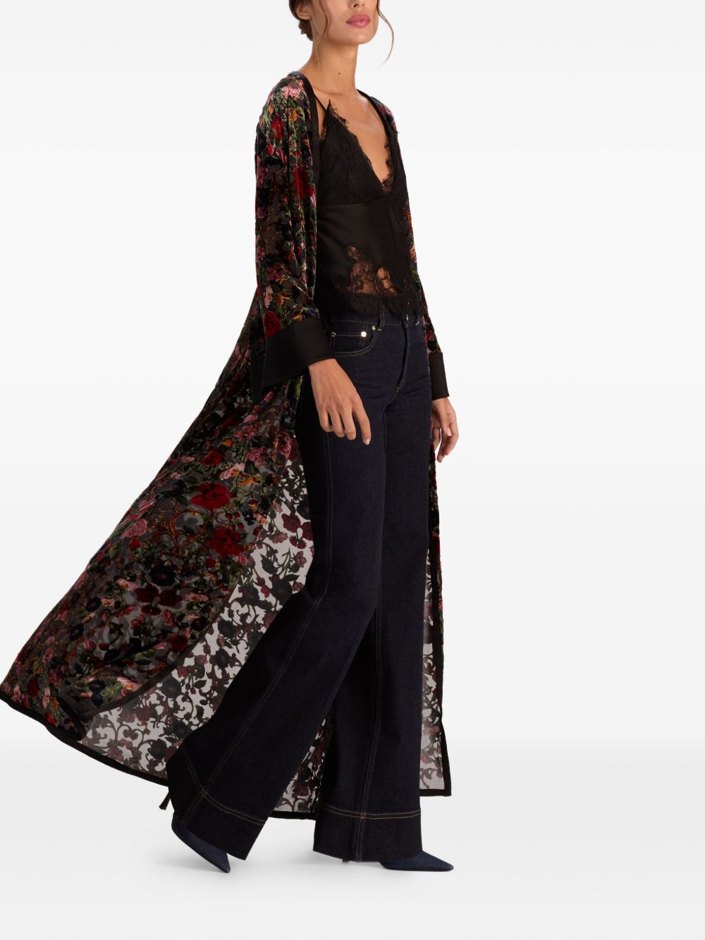 ALICE + OLIVIA Floral Belted V-Neck Mini Dress