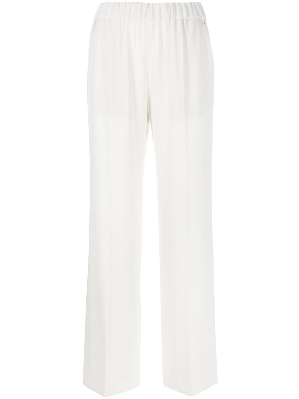 ALBERTO BIANI High-Waisted Wide Leg Trousers with Slit Details
