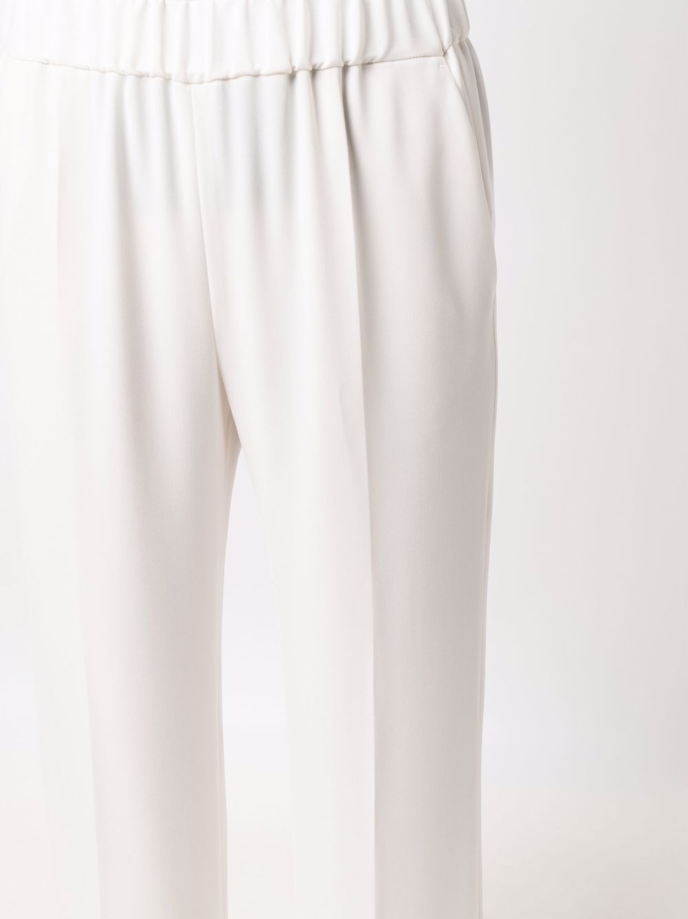 ALBERTO BIANI High-Waisted Wide Leg Trousers with Slit Details