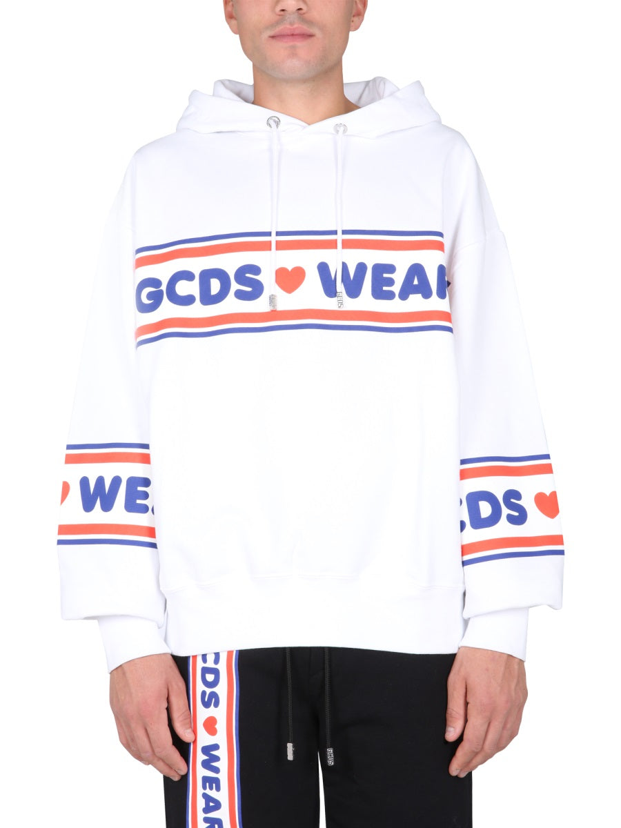 GCDS Cute Tape Logo Pullover Sweatshirt