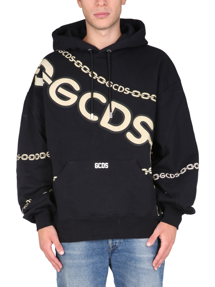 GCDS Chain Hoodie Sweatshirt for Men