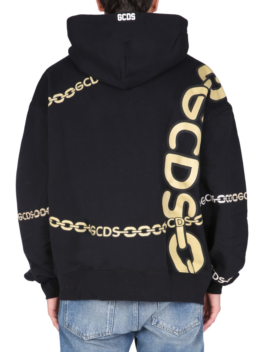 GCDS Chain Hoodie Sweatshirt for Men