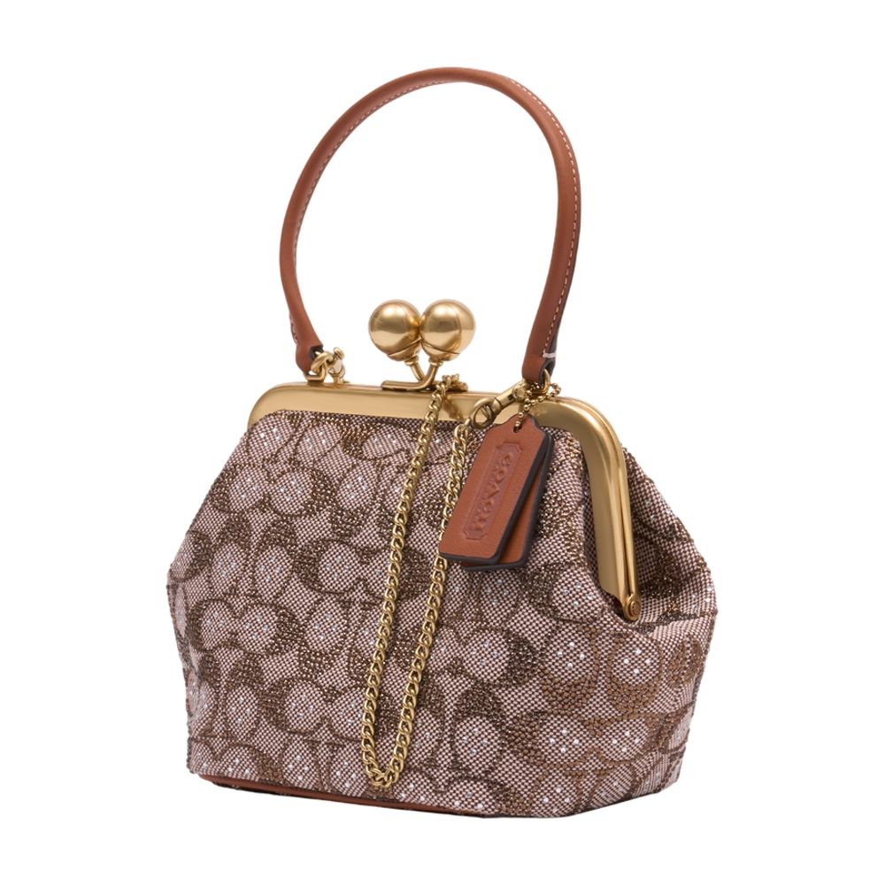 COACH Signature Kisslock Mini Crossbody Bag