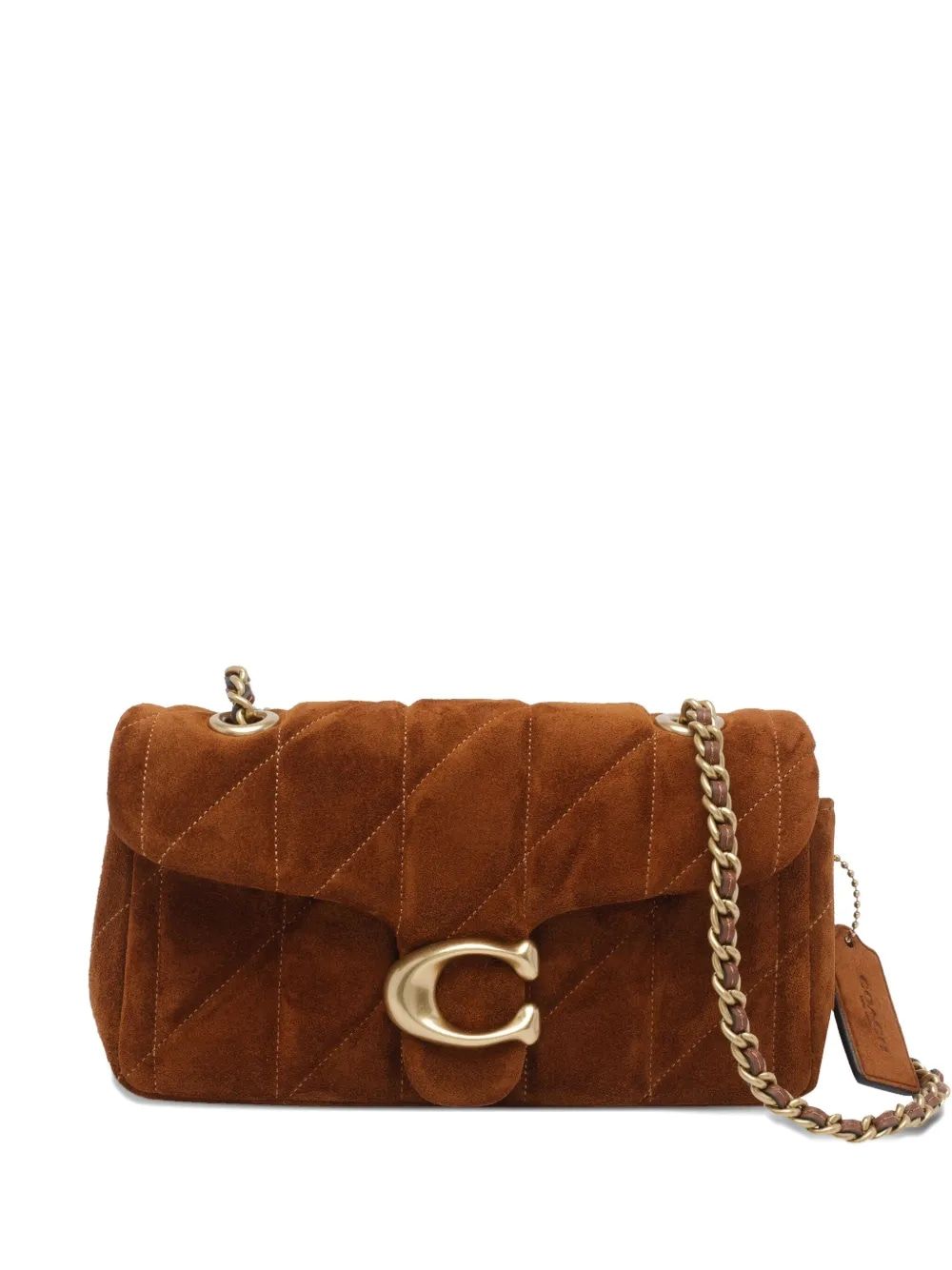 COACH Quilted Suede Mini Tabby Shoulder Handbag