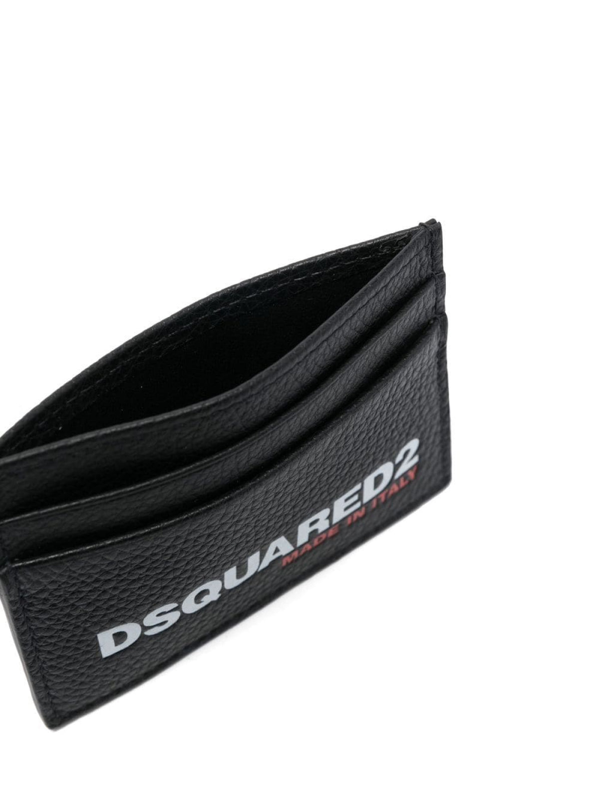 DSQUARED2 Tumbled Leather Mini Logo Cardholder - 10x7.5 CM