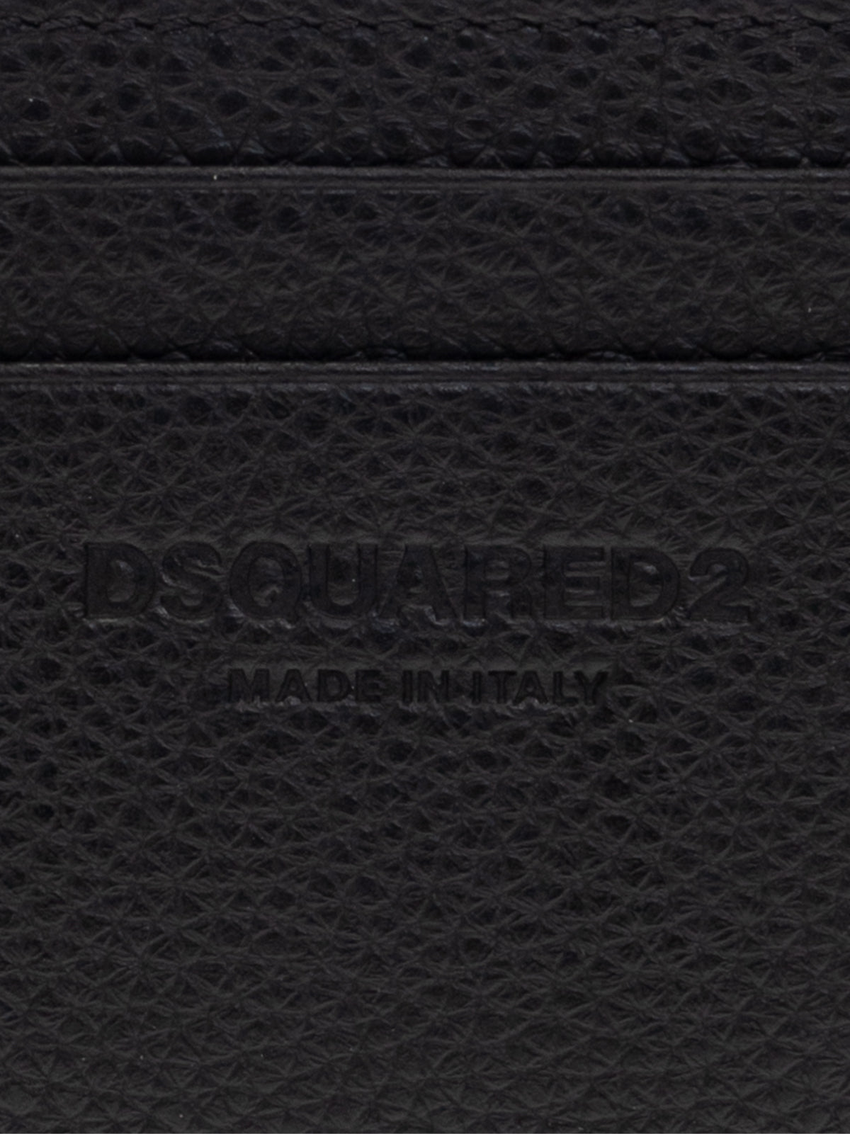 DSQUARED2 Tumbled Leather Mini Logo Cardholder - 10x7.5 CM