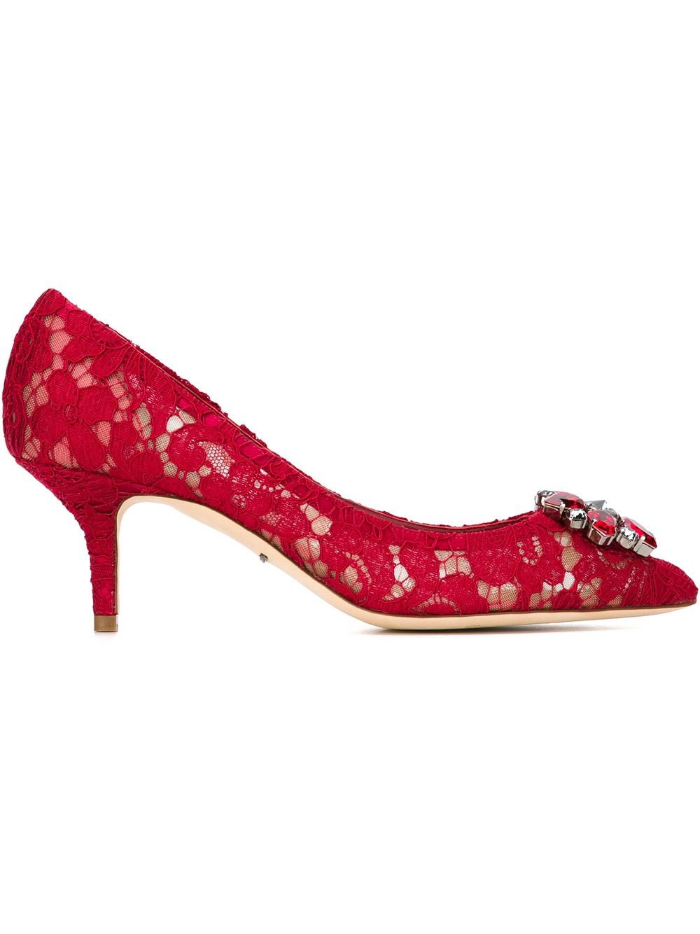 DOLCE & GABBANA Chic Cotton Pumps with Stiletto Heel