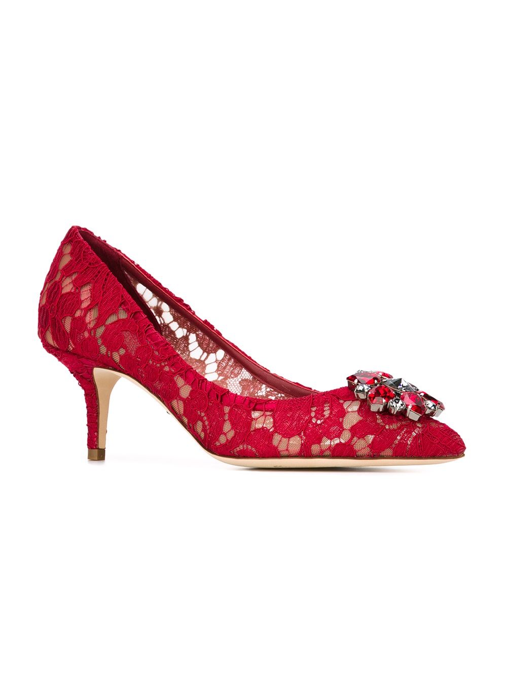 DOLCE & GABBANA Chic Cotton Pumps with Stiletto Heel