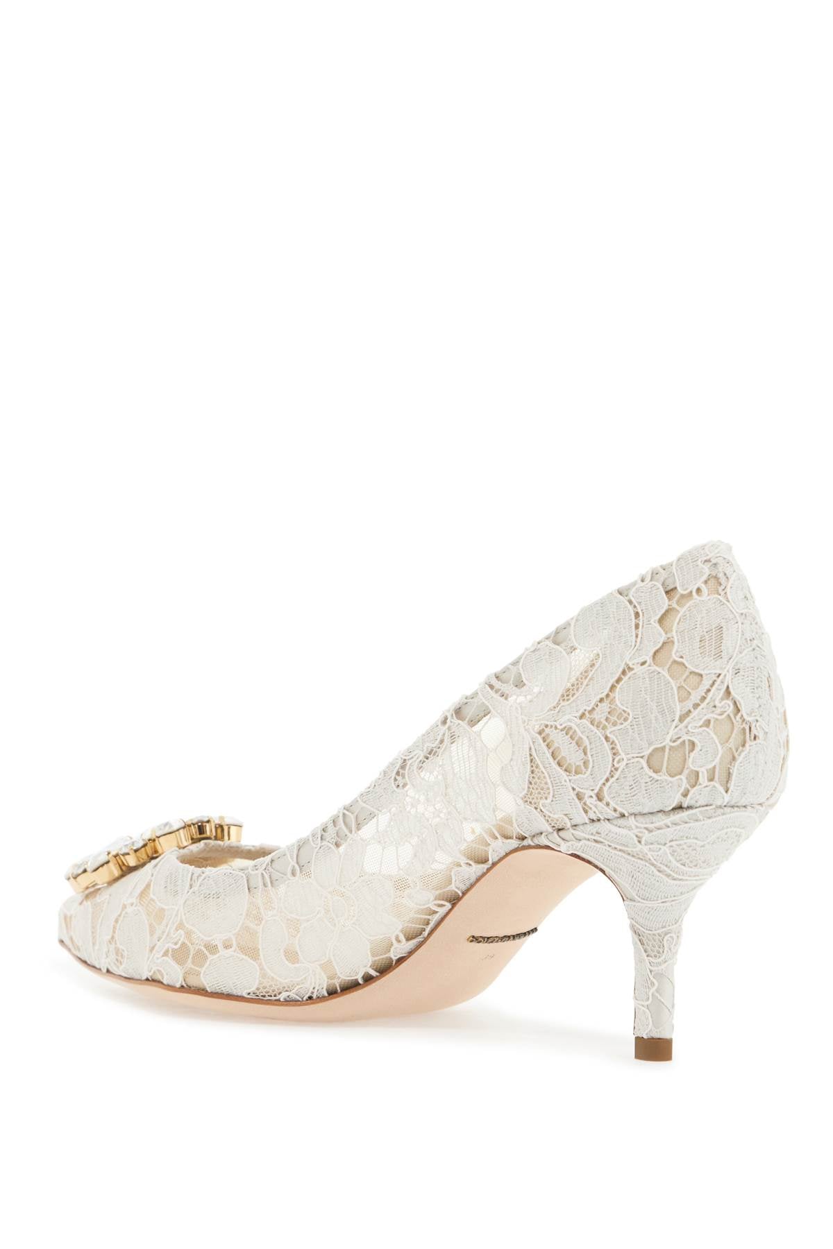 DOLCE & GABBANA Lace Rainbow Pumps with Brooch Detail for Women