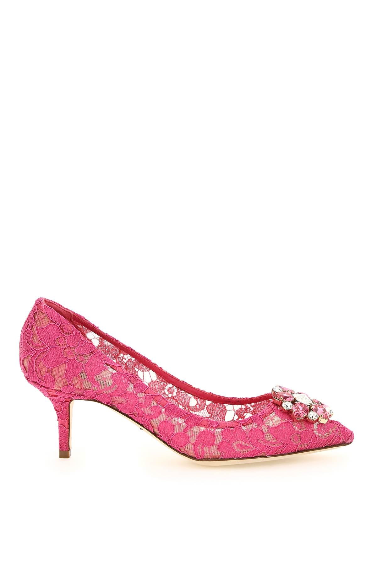 DOLCE & GABBANA Chic Pumps with Elegant Lace Detail - 7cm Heel Height