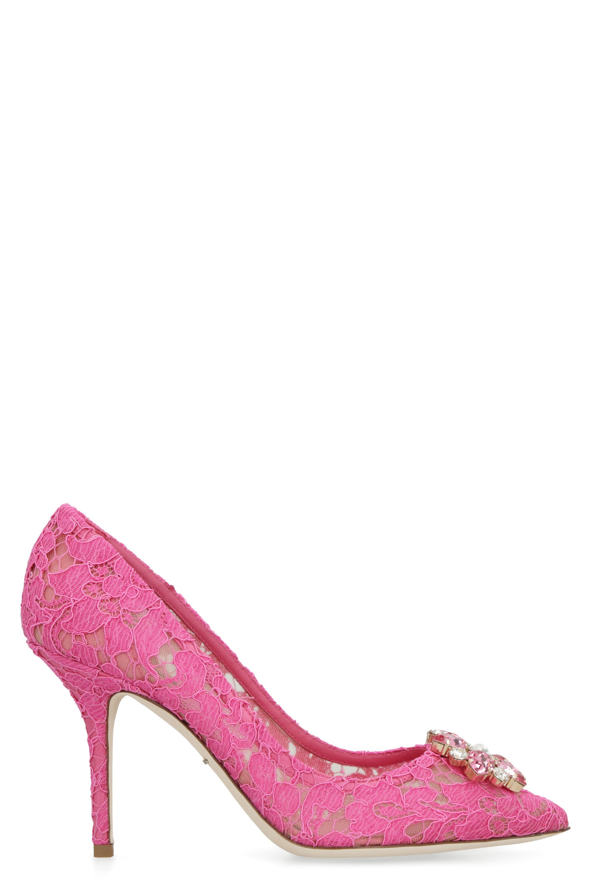 DOLCE & GABBANA Lace Pump with Kitten Stilettos