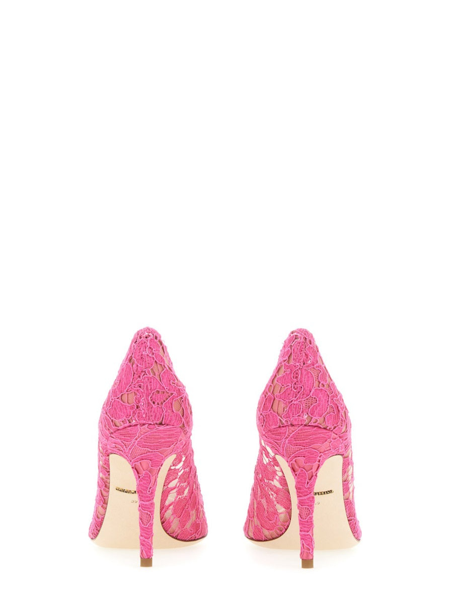 DOLCE & GABBANA Lace Pumps with High Stiletto Heel