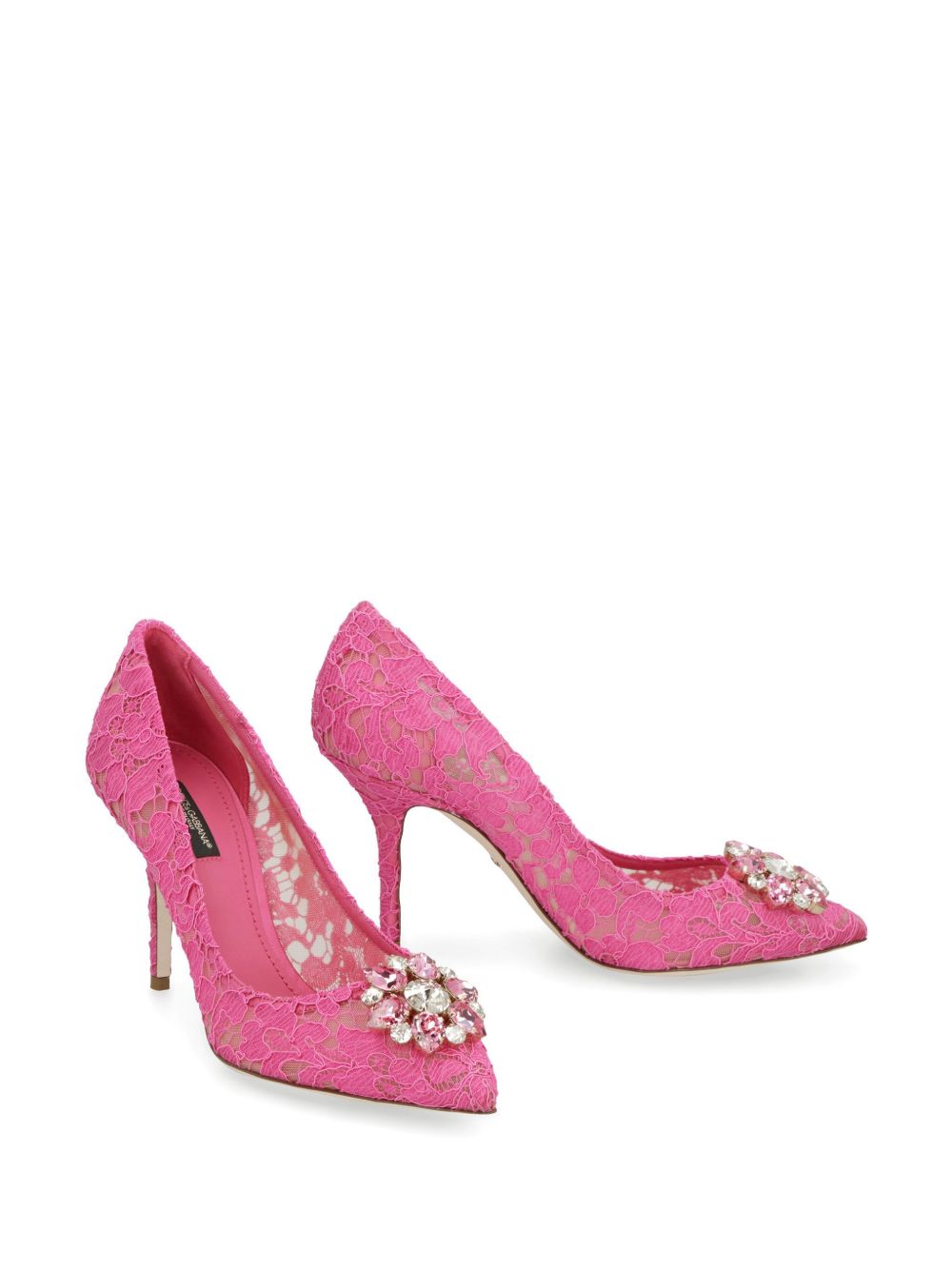 DOLCE & GABBANA Lace Pumps with High Stiletto Heel