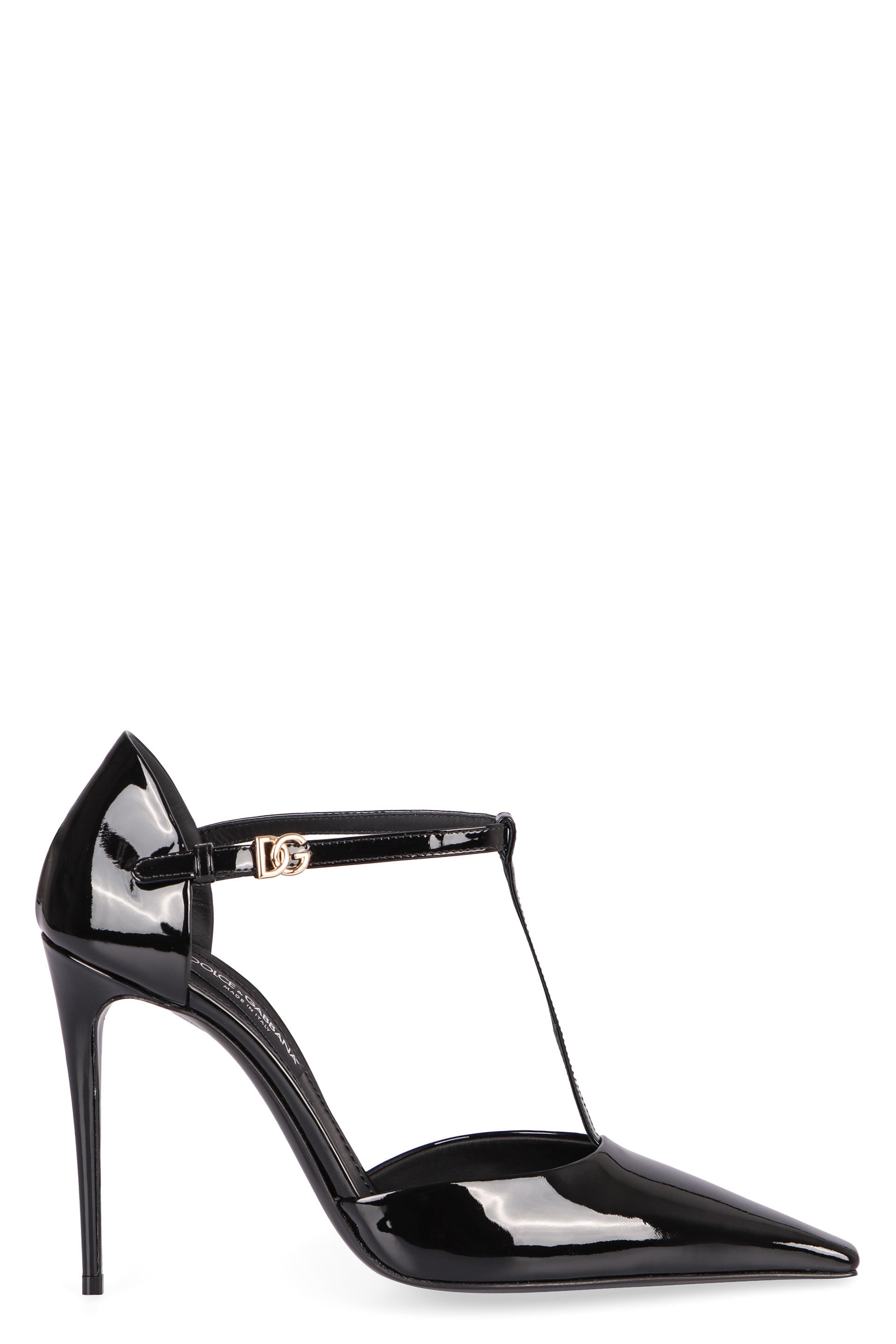 DOLCE & GABBANA Elegant T-Bar Patent Leather Pumps