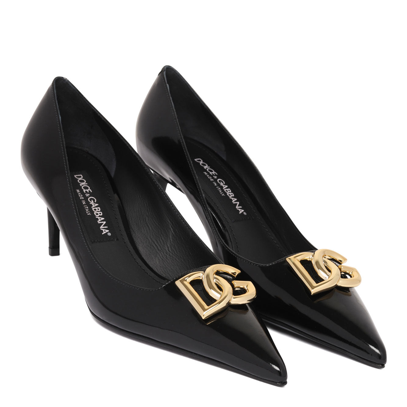 DOLCE & GABBANA Elegant Cow Leather Pumps with Heel