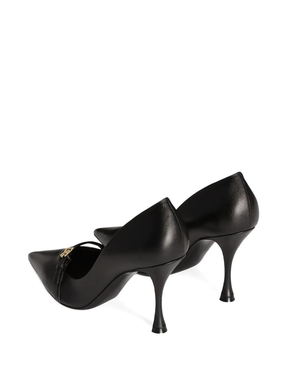 DOLCE & GABBANA 90MM Leather Pumps with Pointed Toes