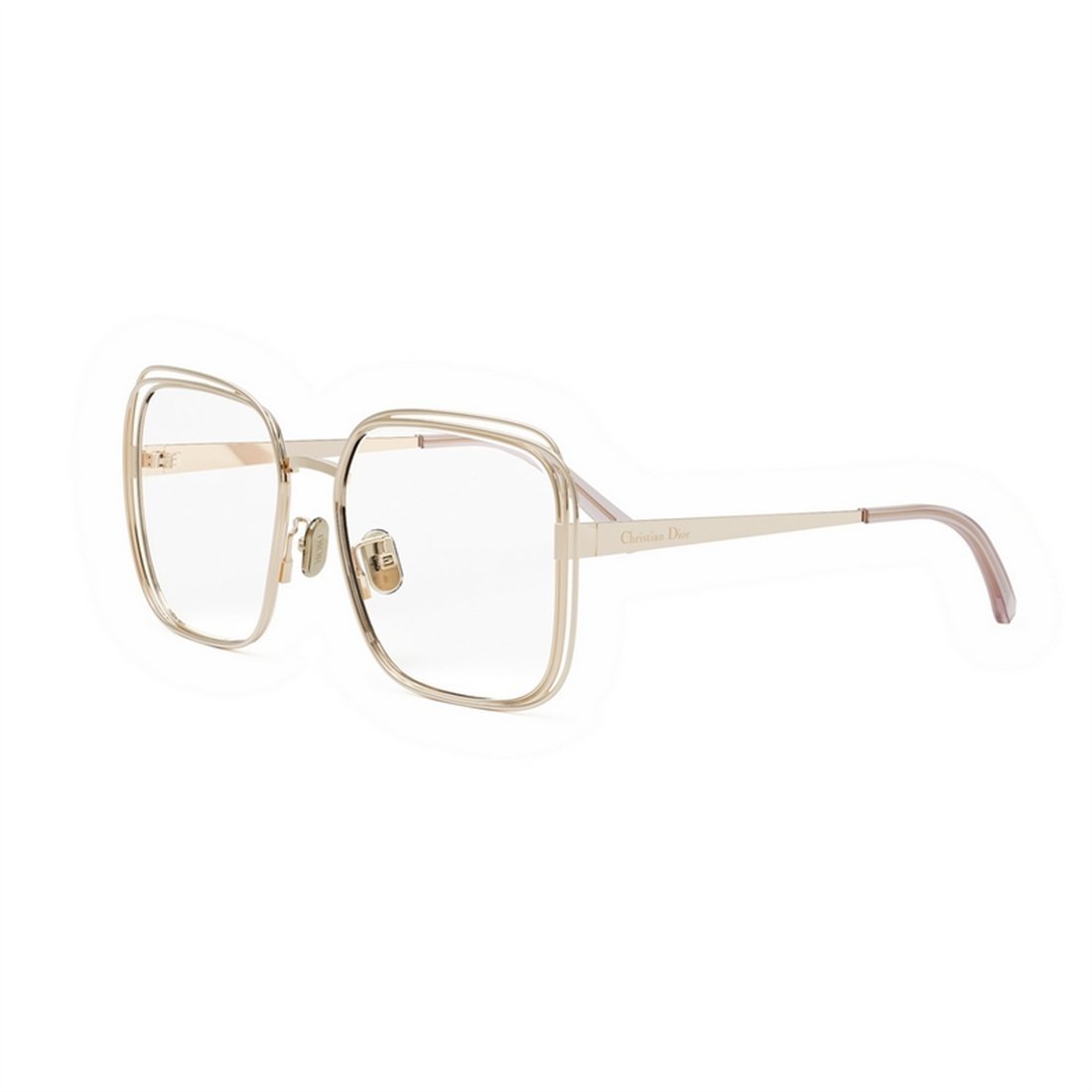 DIOR Elegant Shiny Gold Metal Sunglasses for Women