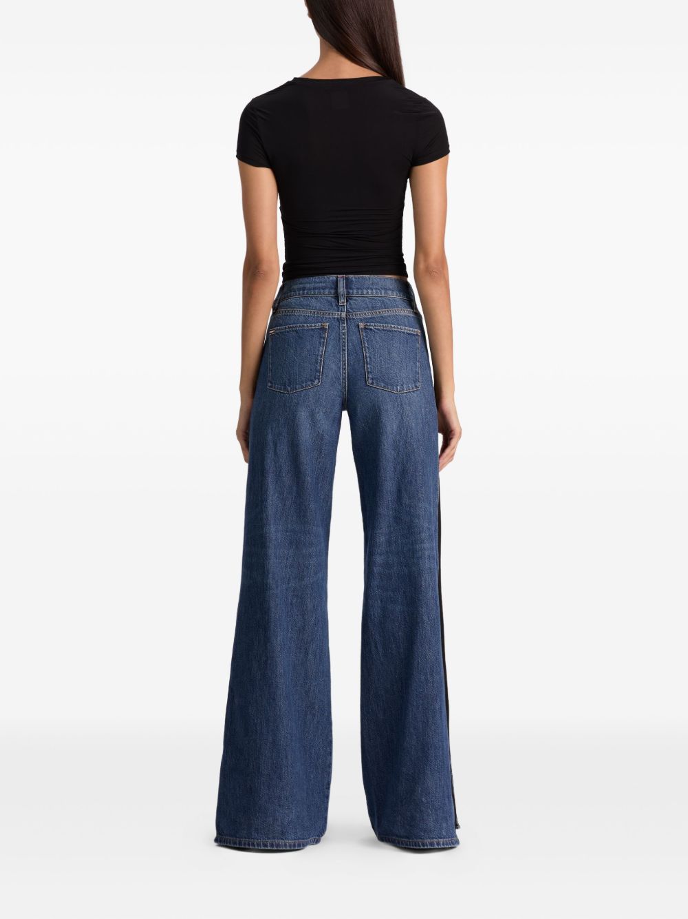 ALICE + OLIVIA Button-Detail Cotton Panel Pants