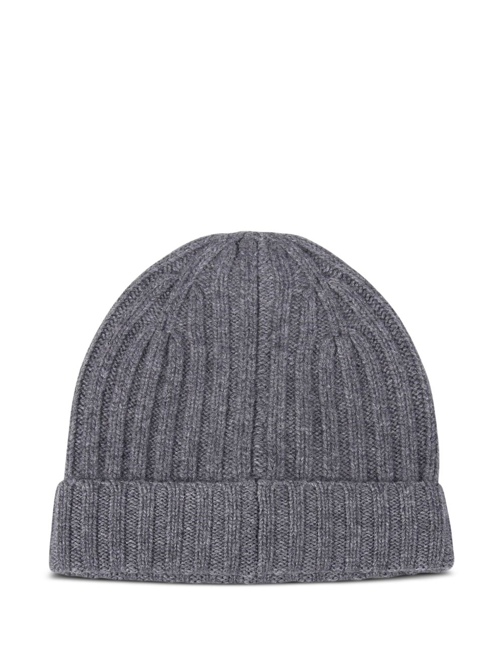 BEYOU Ribbed Texture Turn-Up Brim Beanie