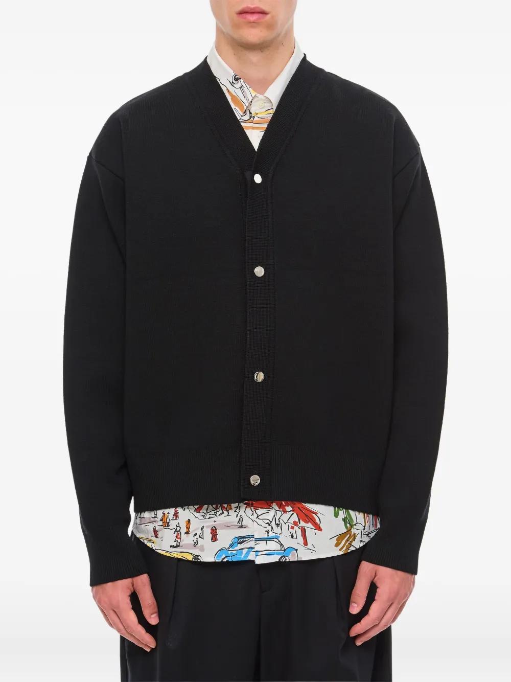 JACQUEMUS Ribbed V-Neck Cardigan for Men
