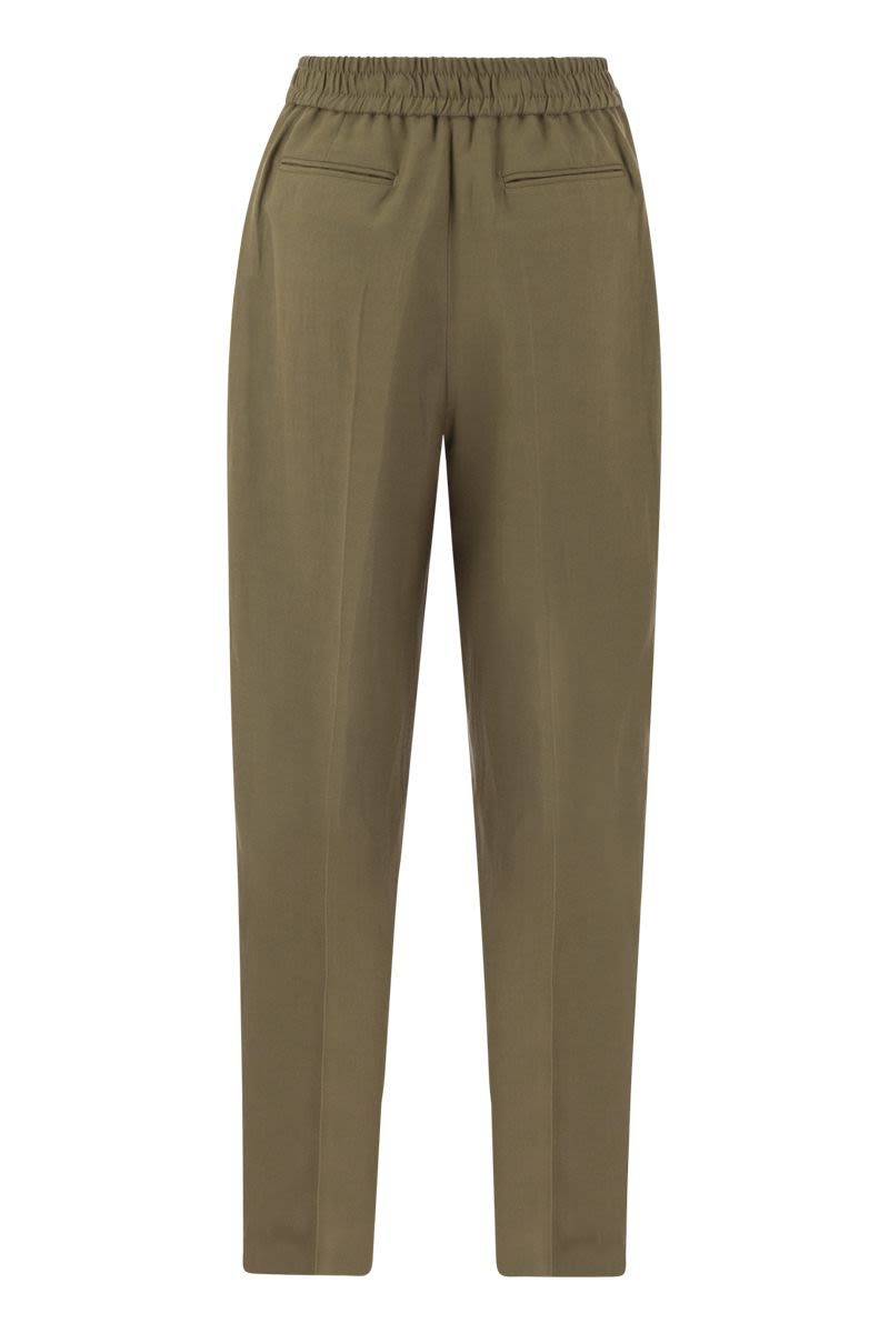 PT01 Chic Viscose and Linen Trousers