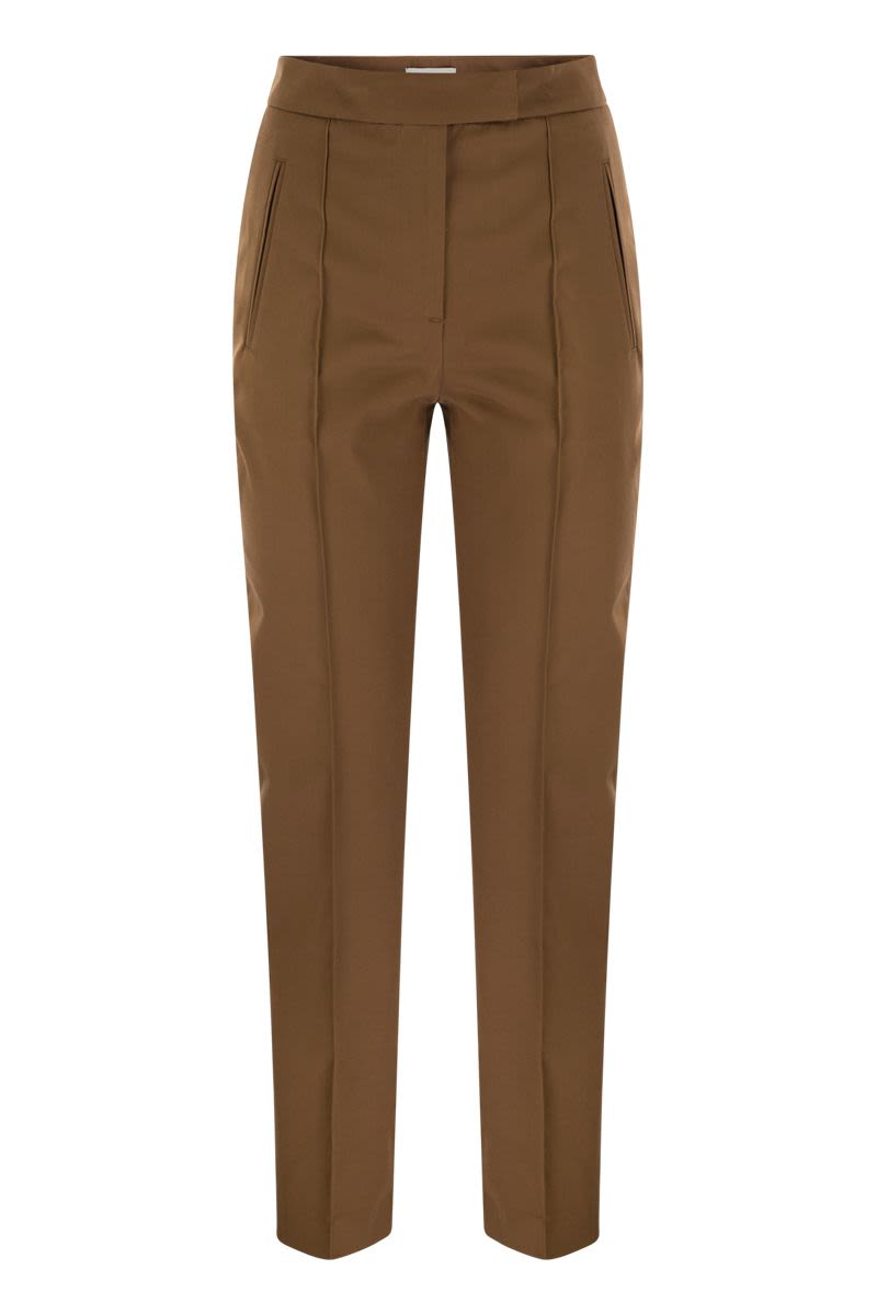 PT01 Frida Slim-Fit Cotton and Silk Trousers
