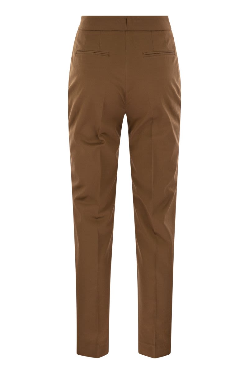 PT01 Frida Slim-Fit Cotton and Silk Trousers
