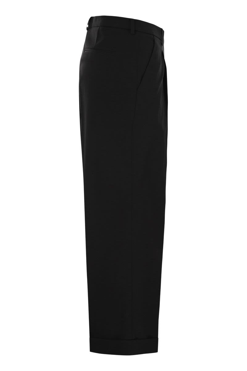 PT TORINO Cropped Wide Leg Stretch Pants