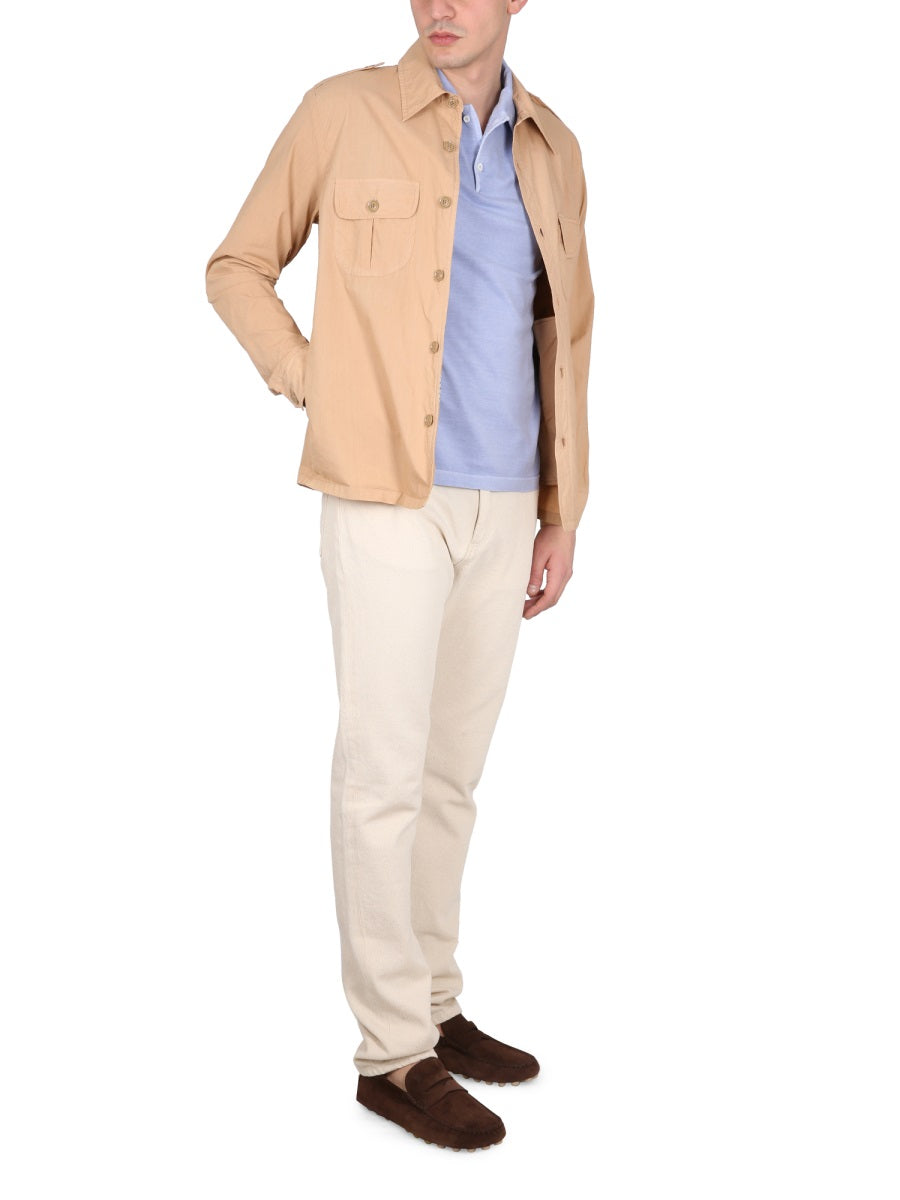 ASPESI Pointed Collar Button Down Mini Shirt for Men