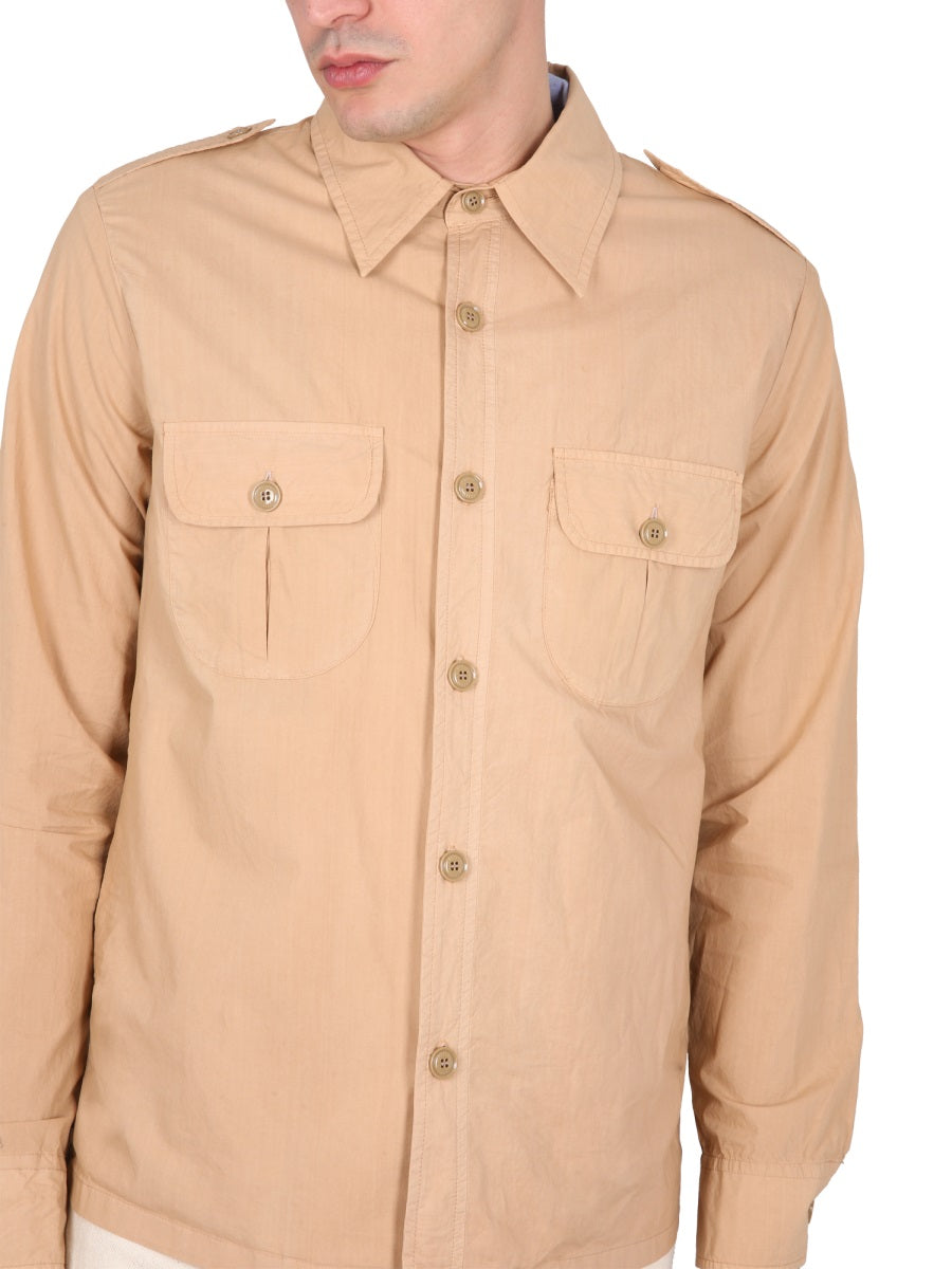 ASPESI Pointed Collar Button Down Mini Shirt for Men