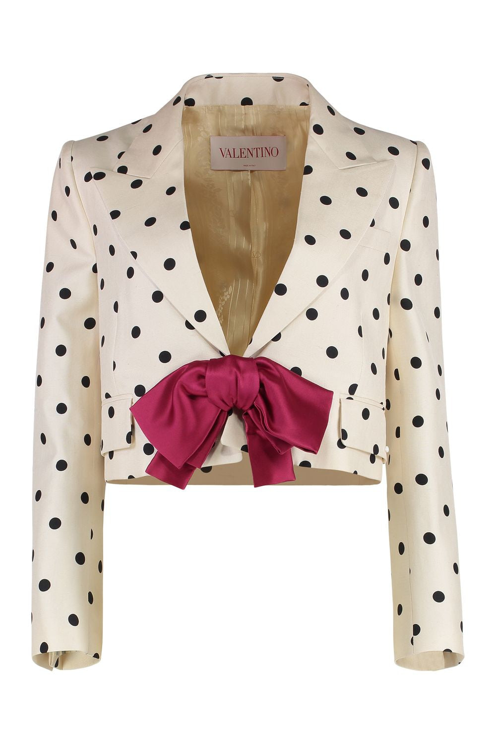 VALENTINO GARAVANI Chic Polka-Dot Shantung Jacket
