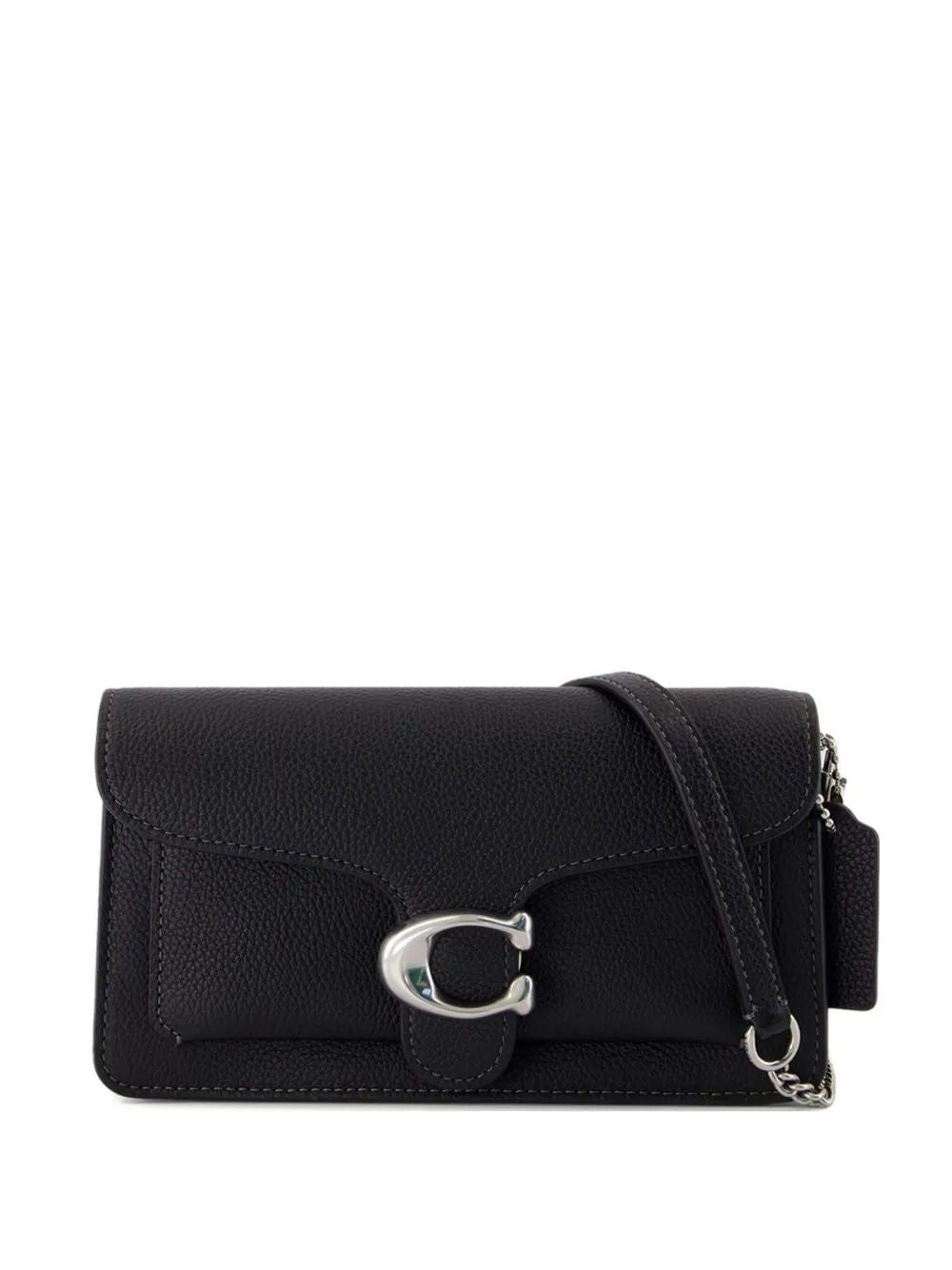 COACH Mini Polished Pebble Leather Tabby Chain Clutch
