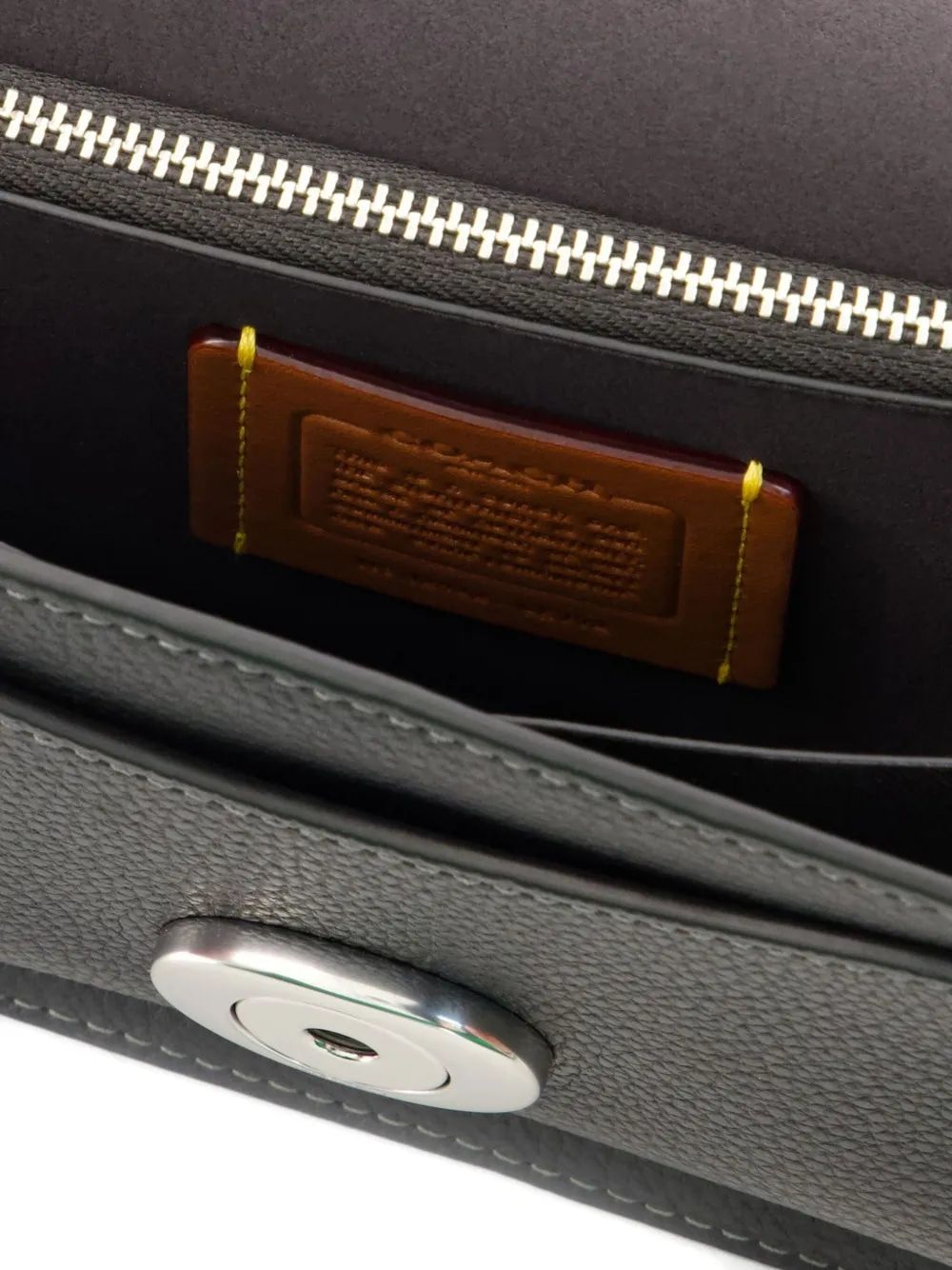 COACH Mini Polished Pebble Leather Tabby Chain Clutch