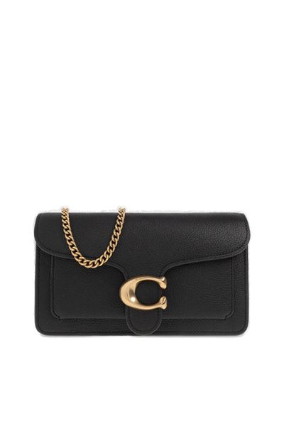 COACH Mini Chain Leather Clutch