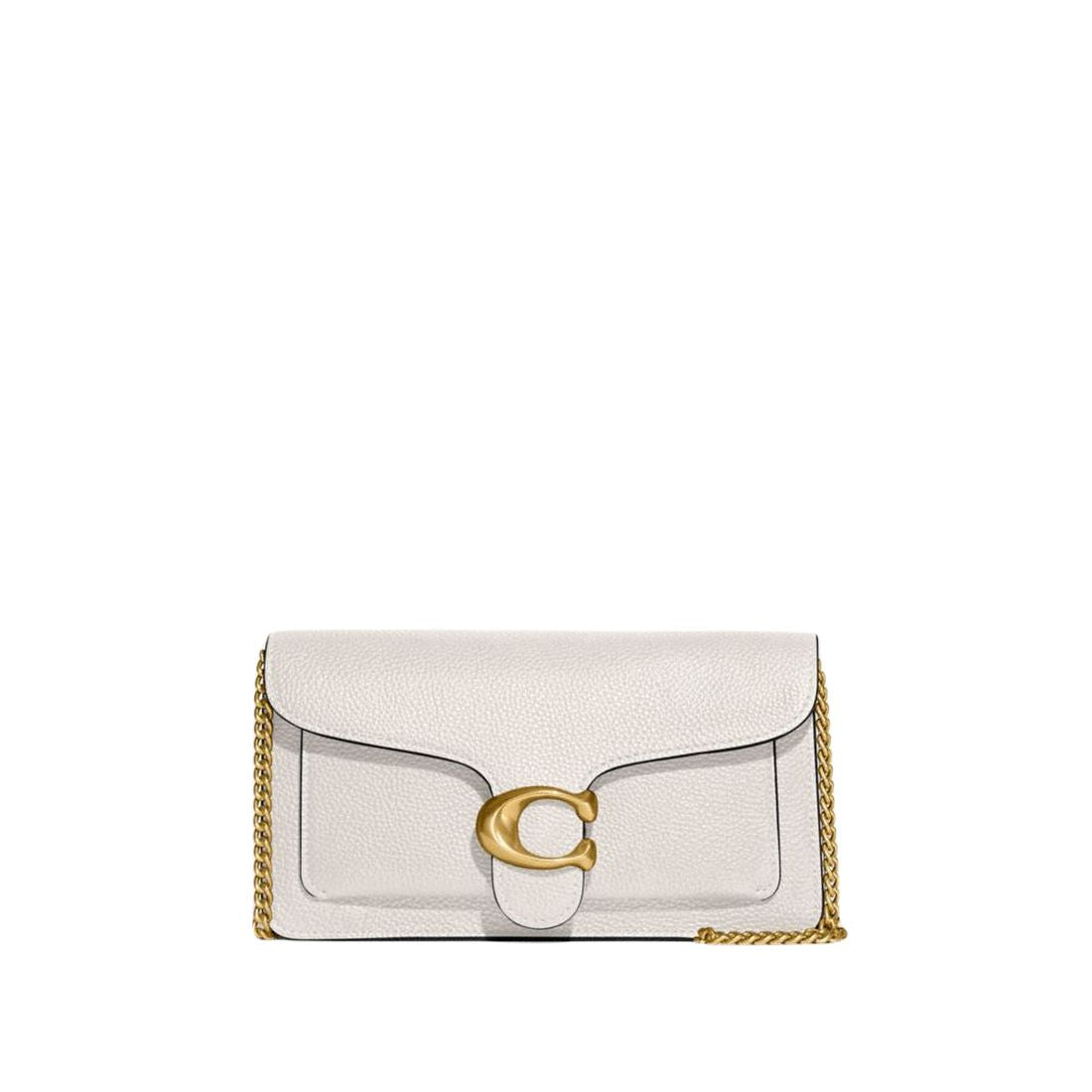 COACH Polished Pebble Leather Tabby Chain Clutch