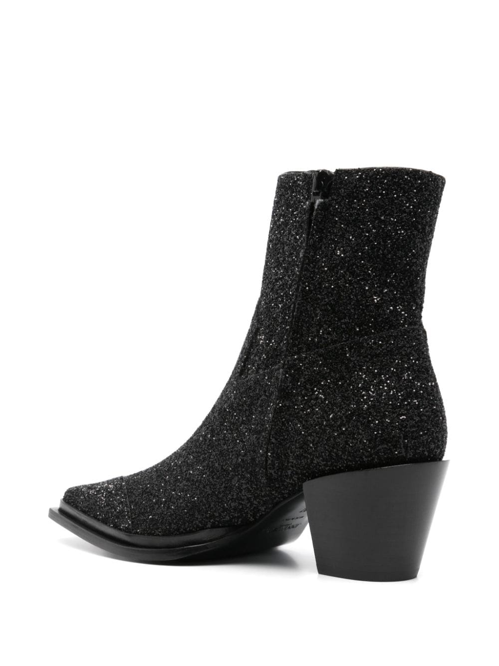 JIMMY CHOO Glittered Mini Western Style Ankle Boots