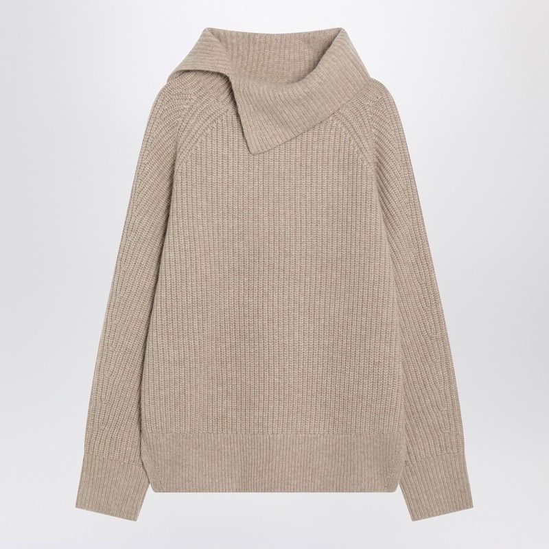 LOULOU DE SAISON Cashmere Sweater with Long Sleeves and Side Slits