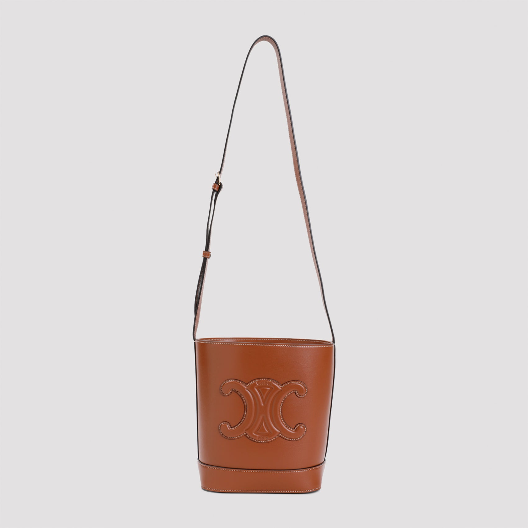CELINE Mini Triomphe Bucket Handbag