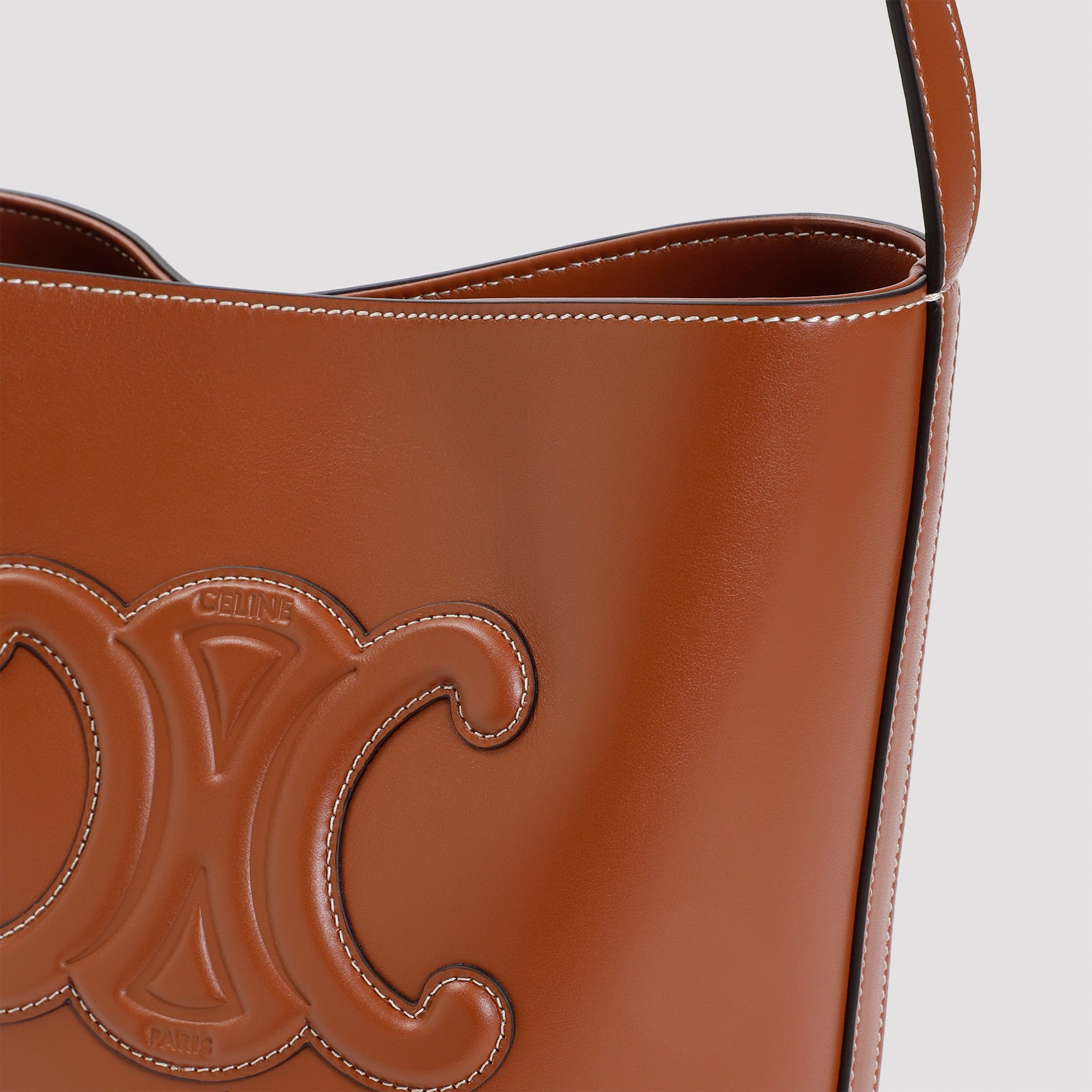 CELINE Mini Triomphe Bucket Handbag