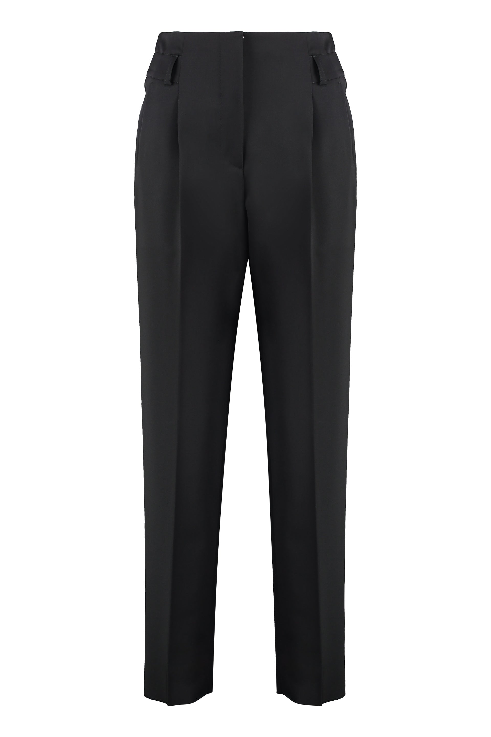 MAX MARA Wool Tapered-Fit Trousers with Wide Front Pleats