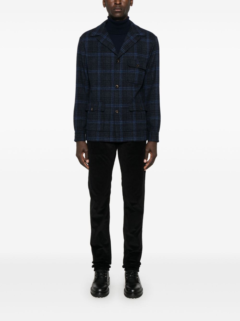 FINAMORE Wool Single-Breasted Jacket