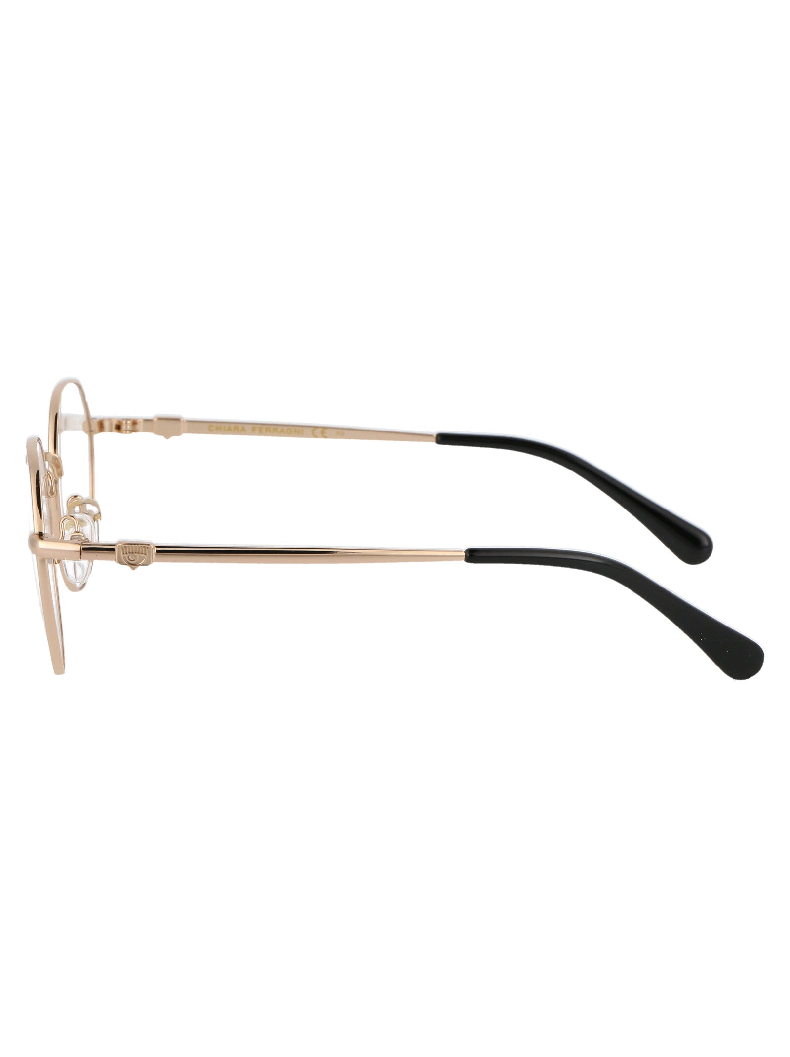 CHIARA FERRAGNI Gold Metal Optical Glasses for Women - CF 1012