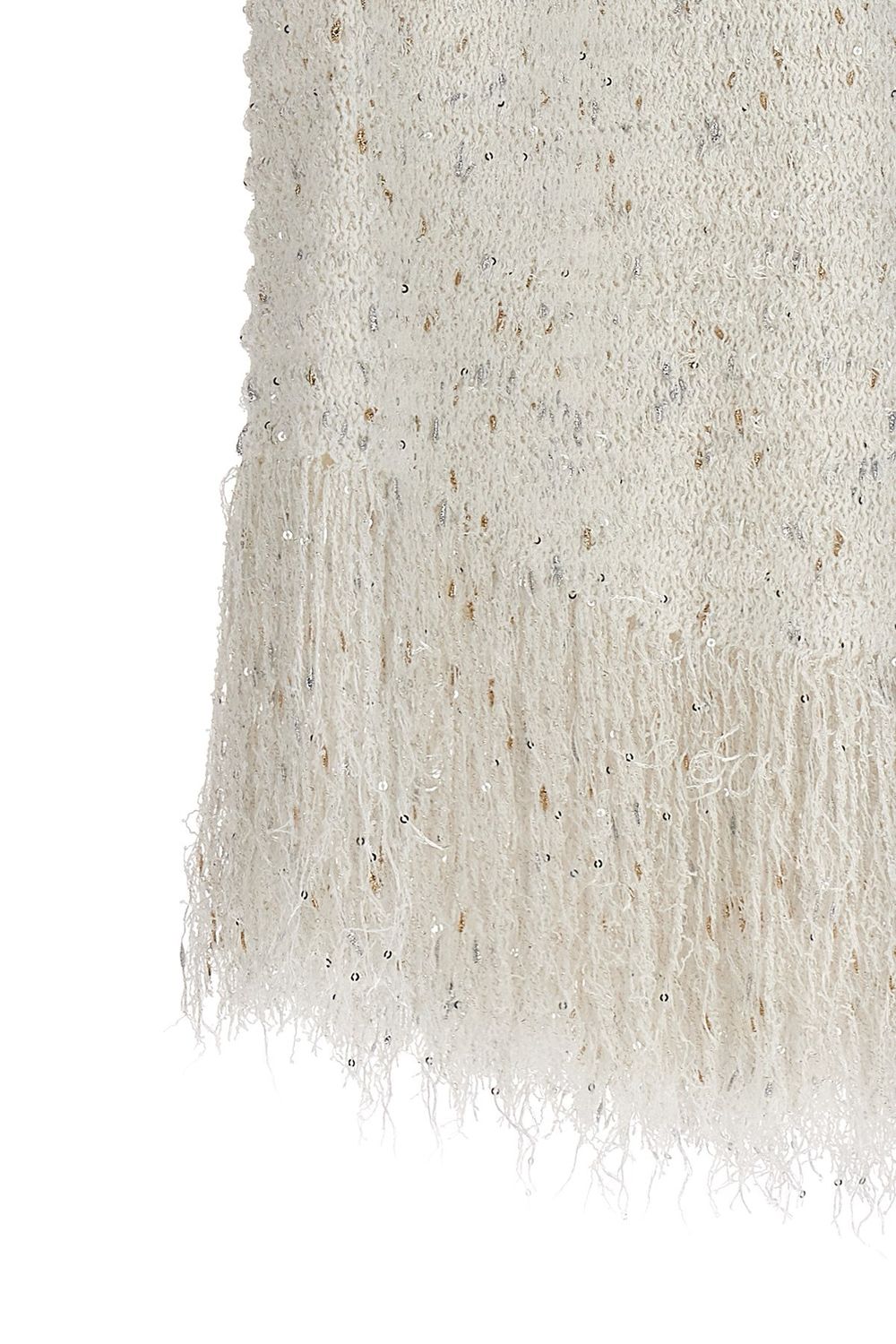 BALMAIN Fringed Lurex Tweed Mini Dress