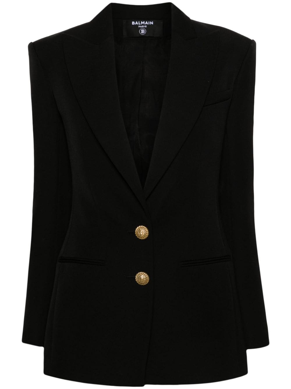 BALMAIN Single-Breasted Wool Jacket - Size 36