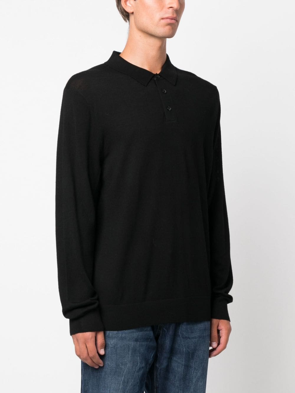 MICHAEL KORS Core Merino Long Sleeves Polo for Men