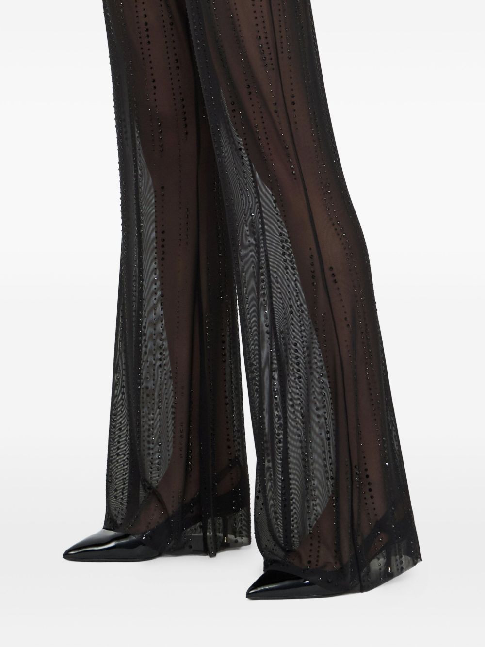 LIU JO Rhinestone Tulle Overlay Pants